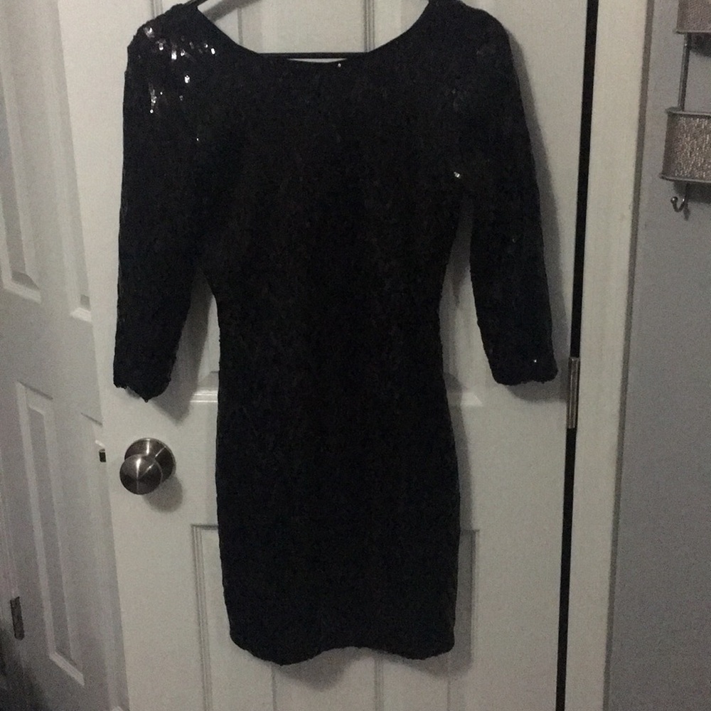 Black sequins dress